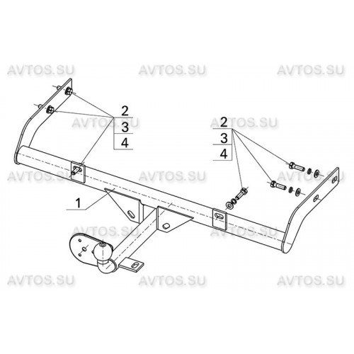 Фаркоп Avtos на DATSUN on-DO 2014- Арт.DO 04
