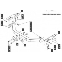 Фаркоп Baltex на TOYOTA LAND CRUISER PRADO Black Onyx 20- Арт.249461 (широкая балка, во весь бампер, хром уголки не встанут)