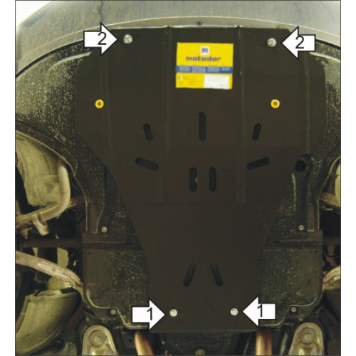 Защита Картера двигателя, КПП MOTODOR для Audi A6 2004-2008 (С6), Сталь 2 мм - Арт. 118