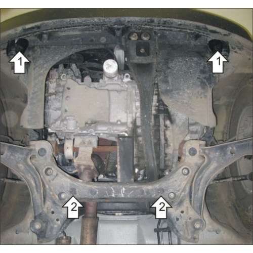Защита Картера двигателя, КПП MOTODOR для Ford Escape 2007-2011, Сталь 2 мм - Арт. 743