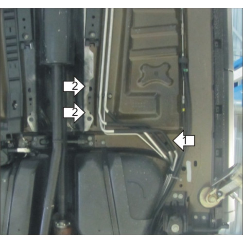 Защита Трубок кондиционера MOTODOR для Ford Explorer 2010-2015, Сталь 2 мм - Арт. 751