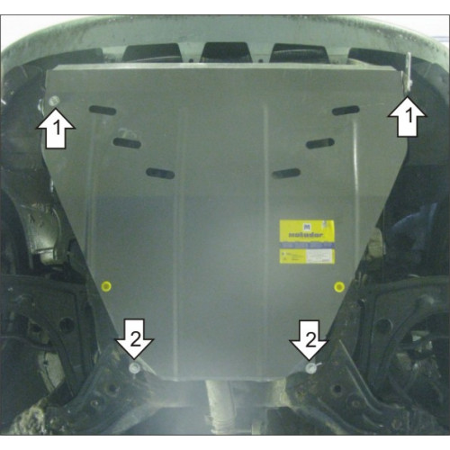 Защита Картера двигателя, КПП MOTODOR для Chevrolet Rezzo 2004-2008, Сталь 2 мм - Арт. 3022