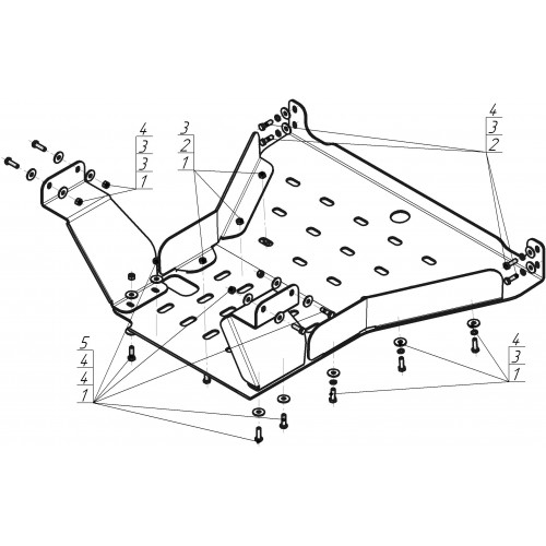 Защита Картера двигателя, Радиатора MOTODOR для FAW J7 2023-, Сталь 6 мм - Арт. 23903