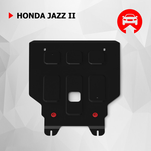 Защита Картера двигателя, КПП АвтоБроня для Honda Jazz 2008-2011 (II), Сталь 45778 мм - Арт. 111.02107.1