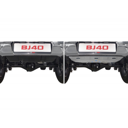 Защита Топливного бака Rival для BAIC BJ40 2023-2025 (II), Алюминий 3 мм - Арт. 333.3506.1