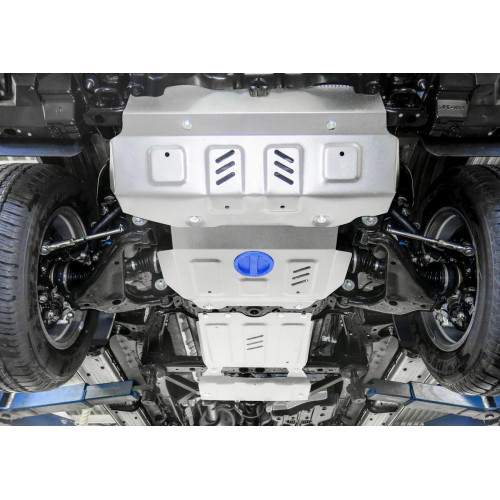 Защита Картера двигателя, КПП, Радиатора, Раздаточной коробки Rival для Toyota Fortuner 2020- II AN160 рестайлинг, Алюминий 3 мм - Арт. K333.5770.1